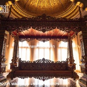 Traditional Wooden Swing Design for Indian Homes No-453