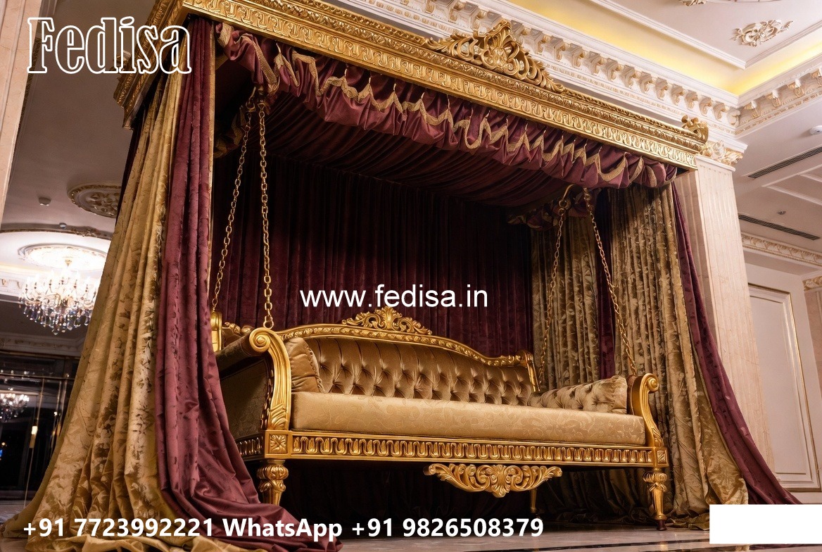 Handmade Wooden Swing Design with Royal Carving Style No-454
