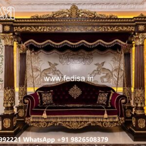 Antique Wooden Swing Design for Traditional Interior Look No-459