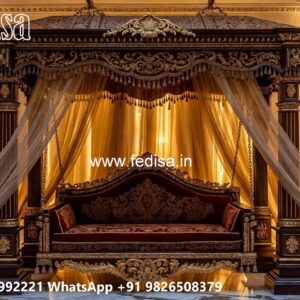 Solid Wood Swing Design with Artistic Hand Carving No-461