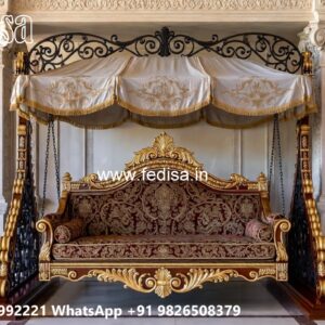 Decorative Wooden Swing Design for Home Entrance Area No-469