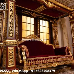 Traditional Jhula Wooden Swing Design for Indian Houses No-479