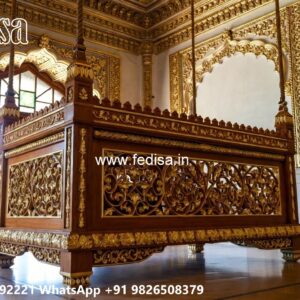 Decorative Wooden Swing Design for Elegant Sitting Area No-487