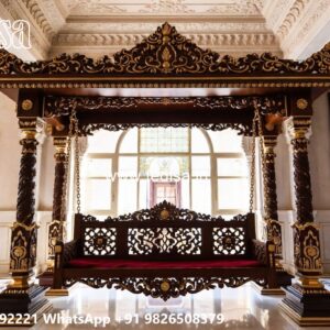 Wooden Swing Design for Luxury Balcony Decor Inspiration No-488