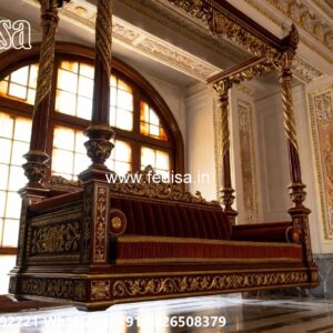 Wooden Swing Design with Intricate Handcrafted Details No-492