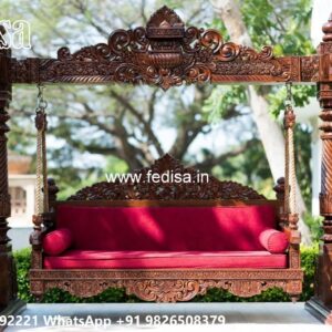 Wooden Swing Design with Beautiful Decorative Carvings No-497