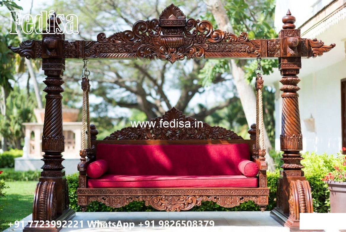 Wooden Swing Design with Beautiful Decorative Carvings No-497