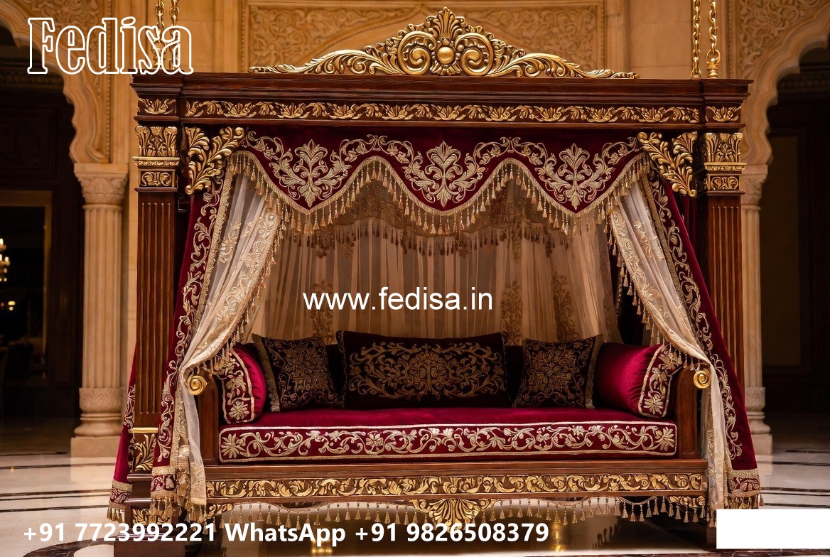 Wooden Swing Design with Elegant Brass Accessories No-500
