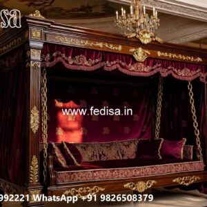 Elegant Wooden Swing Design for Luxury Drawing Rooms No-513