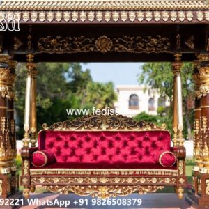 Wooden Swing Design with Handcrafted Royal Detailing No-514