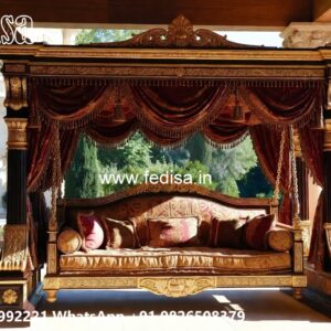 Wooden Swing Design for Traditional Indian Interior Decor No-519