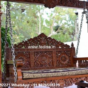 Luxury Wooden Swing Design with Decorative Chains No-520