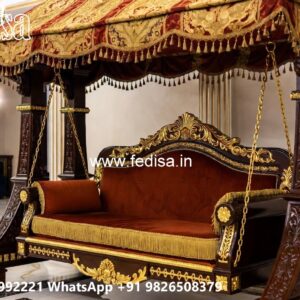 Wooden Swing Design with Artistic Wooden Patterns No-533