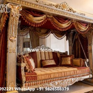 Stylish Wooden Swing Design for Relaxed Home Decor No-534