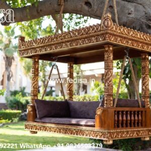 Handcrafted Wooden Swing Design with Royal Elegance No-541