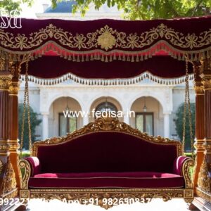 Luxury Swing Design with Decorative Floral Carvings No-572