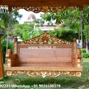 Elegant Classic Swing Design with Wooden Carving Style No-653