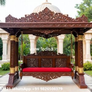 Wooden Classic Swing Design with Floral Detailing No-705