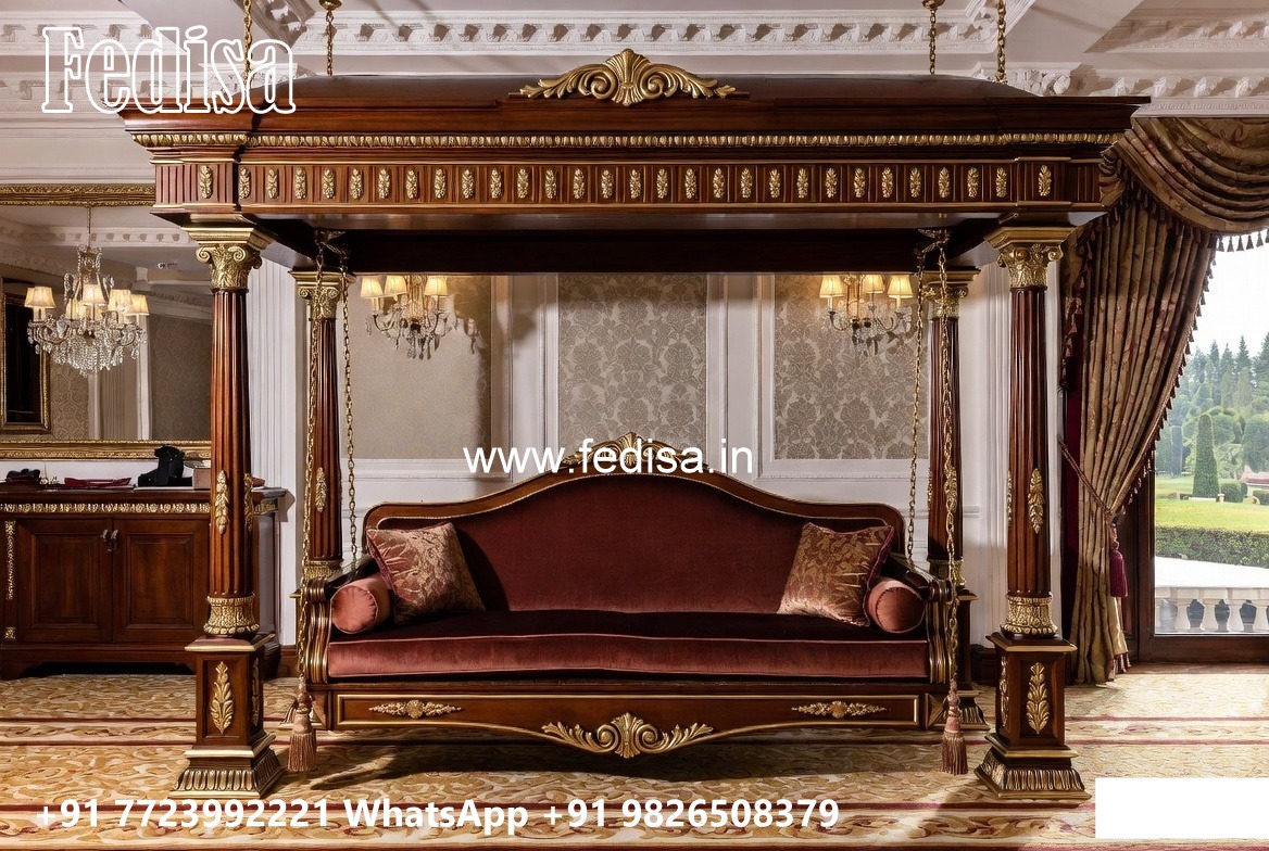 Elegant Royal Swing Design with Handcrafted Wooden Carving No-752