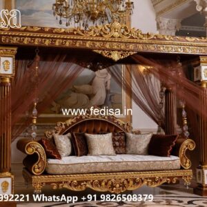 Wooden Royal Swing Design with Decorative Backrest No-792