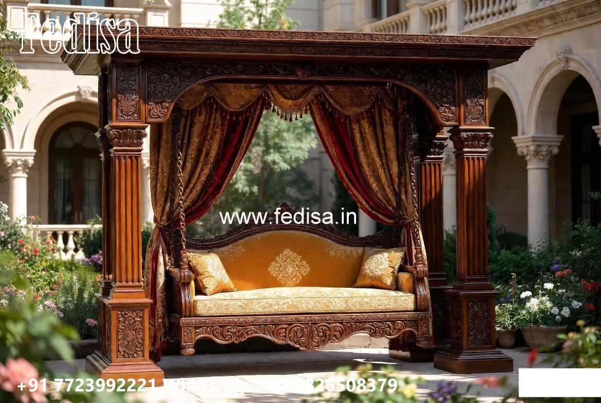 Traditional Wood Carving Swing Design with Royal Style No-803