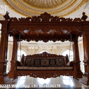 Classic Wood Carving Swing Design for Timeless Home Decor No-816