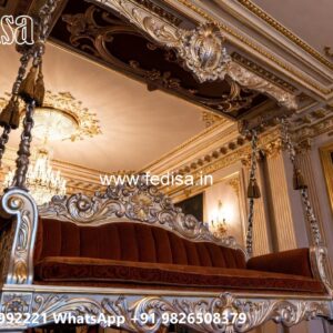 Handcrafted Wood Carving Swing Design with Rich Detailing No-821