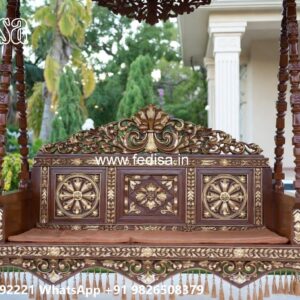 Artistic Wood Carving Swing Design with Traditional Craftsmanship No-829