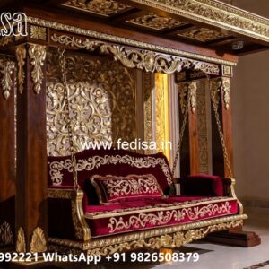 Royal Wood Carving Swing Design for Luxury Interior Styling No-830