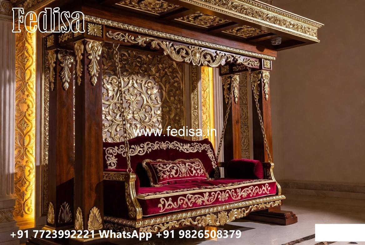 Royal Wood Carving Swing Design for Luxury Interior Styling No-830