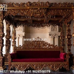 Traditional Wood Carving Swing Design for Heritage Decor No-837