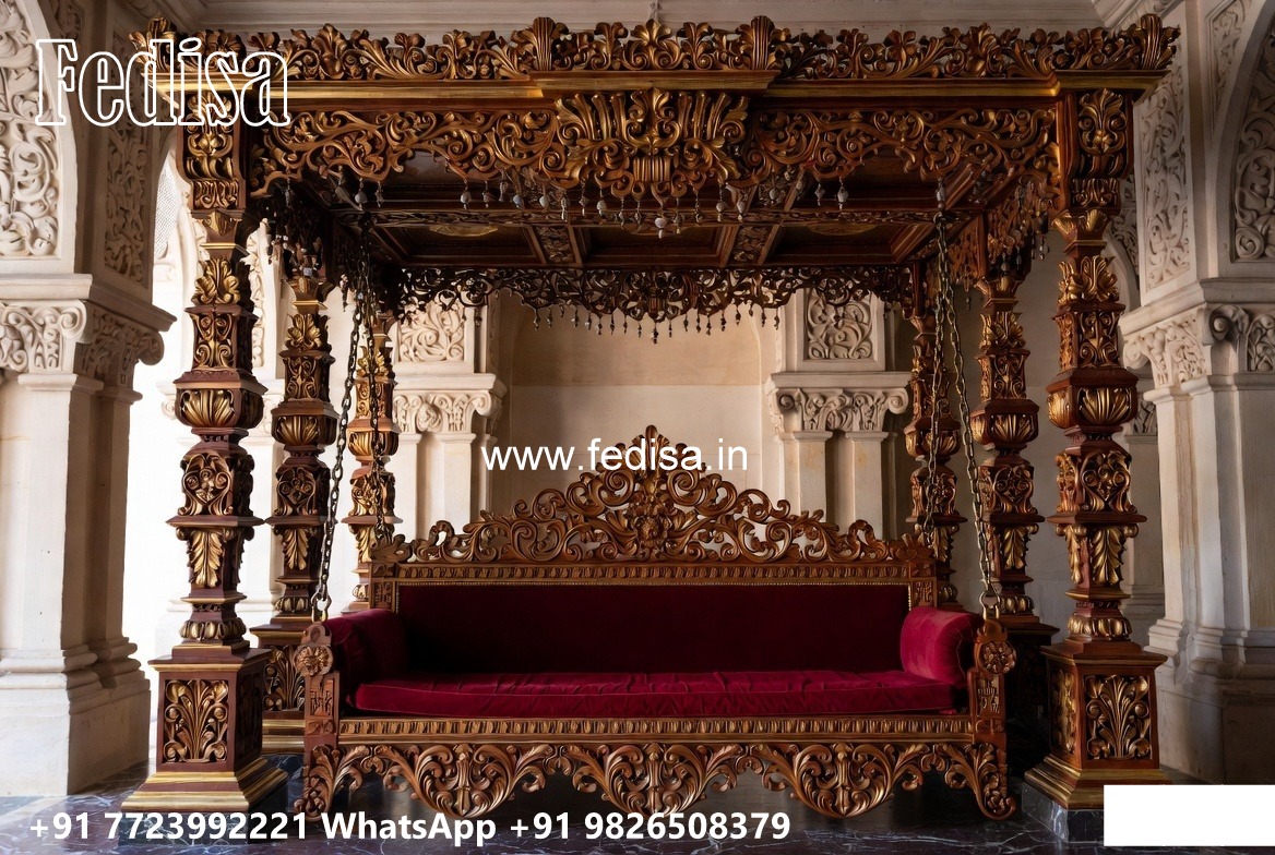 Traditional Wood Carving Swing Design for Heritage Decor No-837