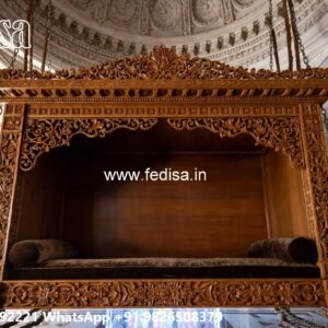 Handcrafted Wood Carving Swing Design with Palace Elegance No-847