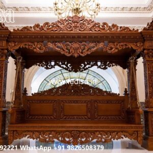 Luxury Wood Carving Swing Design for Relaxing Indoor Spaces No-849