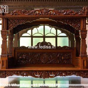 Beautiful Wood Carving Swing Design for Luxury Apartments No-852