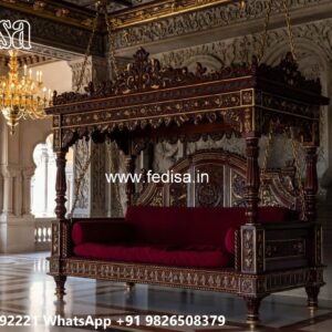Traditional Wood Carving Swing Design for Indian Homes No-856