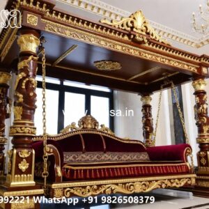 Premium Wood Carving Swing Design with Decorative Carvings No-862