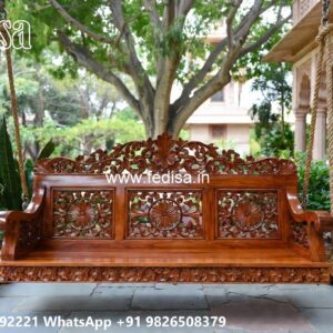 Royal Wood Carving Swing Design for Grand Villa Interiors No-863