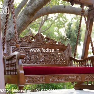 Wood Carving Swing Design with Traditional Wooden Beauty No-865