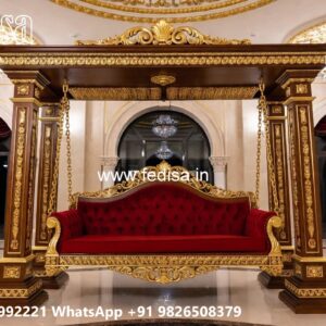 Stylish Wood Carving Swing Design for Heritage Homes No-869