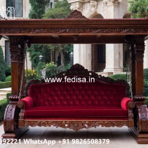 Royal Wood Carving Swing Design with Decorative Detailing No-877