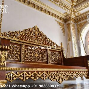 Beautiful Wood Carving Swing Design for Indoor Hall Areas No-878