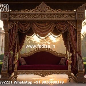 Indoor Wood Carving Swing Design with Artistic Charm No-879