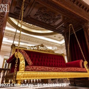 Traditional Wood Carving Swing Design with Royal Comfort No-884