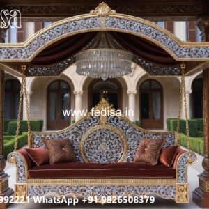Wood Carving Swing Design with Stylish Decorative Features No-885