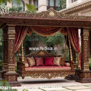 Elegant Wood Carving Swing Design for Heritage Villas No-888