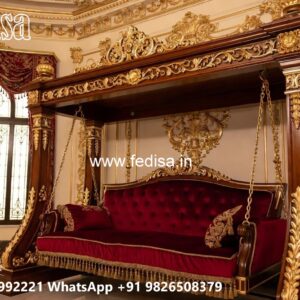 Luxury Wood Carving Swing Design with Rich Craftsmanship No-891