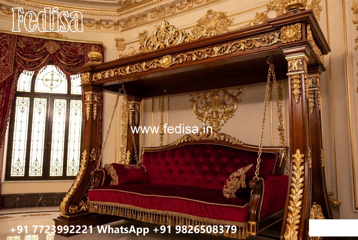 Luxury Wood Carving Swing Design with Rich Craftsmanship No-891