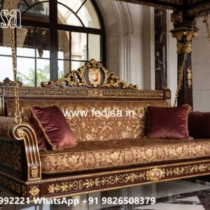 Artistic Wood Carving Swing Design with Wooden Heritage Style No-892