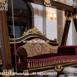 Traditional Wood Carving Swing Design with Elegant Details No-895